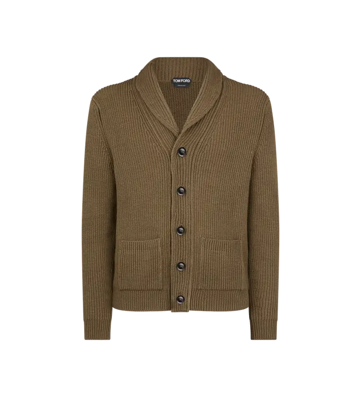 SILK MERINO SHAWL COLLAR CARDIGAN online